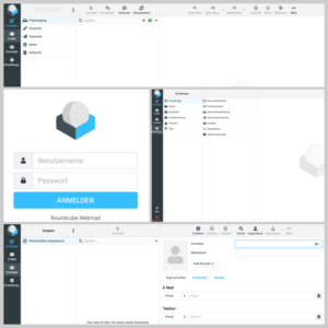 Verschiedene Roundcube Ansichten